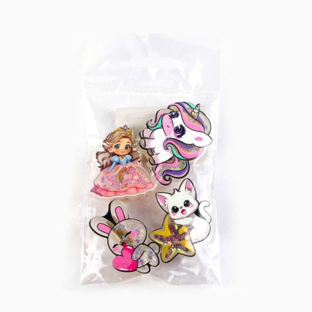 Hair hair clip, shaker, 4 pieces-4