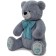 Soft toy "Bear Pierre with a bow", gray color, 130 cm