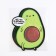 Avocado mouse mat, 22 x 20 cm