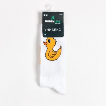 Women's socks nus80159-01-30 "Duckling", white color, rr 36-40-4