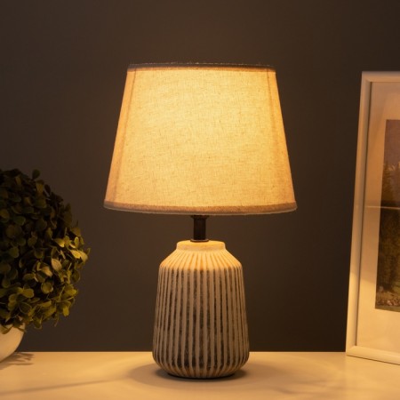 Table lamp "Lines" 1x40W E14 gray/white 20x20x32cm-1