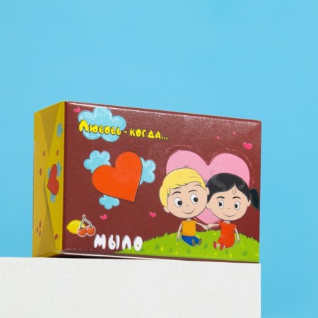 Soap "Love when...", cherry and lemon, figure, 40 g