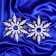 Jerk decoration "Polar Snowflake" (set 2 pcs) D-14.5 cm, white-golden