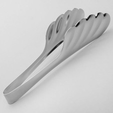 Bread forceps, h = 22 cm, thickness 0.8 mm, silver color