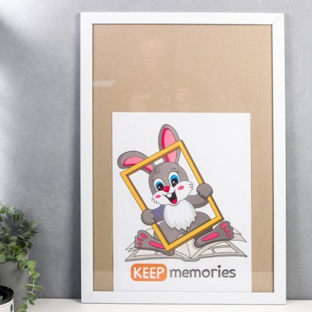 Photo frame plastic 40x60 cm 1081 white