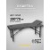 Cosmetological couch with a face-stro-stroong face opening, three-section, size 190 × 70 × 73 cm, color gray color