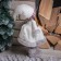 Interior doll "Baby in gray felt boots" 41 cm