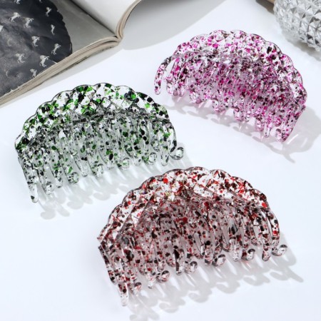 Hair crab "Betul" grid, 9 cm, mix-1