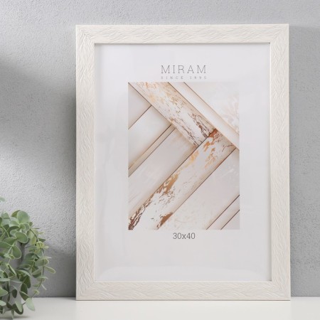 Photo frame Plastic "Mira" 30x40 cm, 651668 beige (plastic screen)