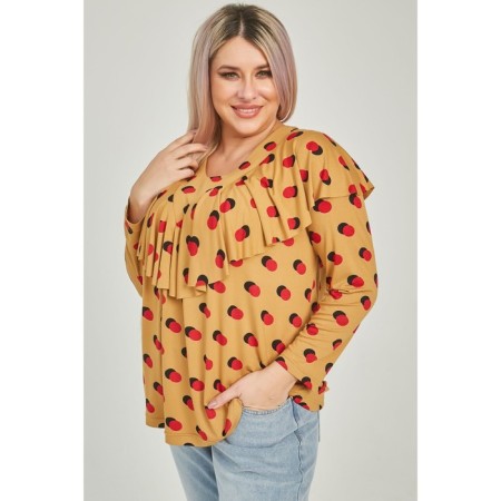Female tunic, size 60, mustard color-4