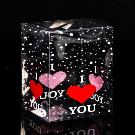 Folding box from PVC I Love You, 12 x 12 x 15 cm