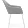 Steve Metal/velor, white/gray 52x68x81 cm