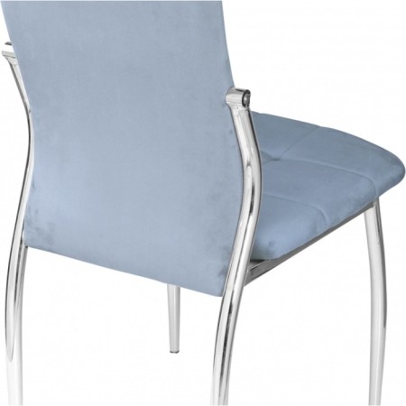 Farini Metal Metal Metal Carrier/Velur, Chrome/Blue 46x52x99 cm-9