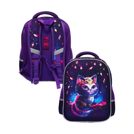 Backpack frame Phoenix 37.5*27.5*14.5 "Magic Cat" girl Violet 64618