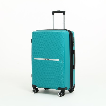 Middle suitcase 24 "on lightning, code lock, 4 wheels, turquoise color