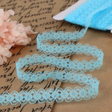 Capricon lace, 15 mm × 10 ± 1 m, blue color