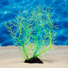 The plant is artificial aquarium, luminous, 20 cm, green
