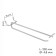 A single hook with a valuic holder for a metal perforated panel, step 50 mm, d = 4.8 mm, l = 250 mm, color chromium