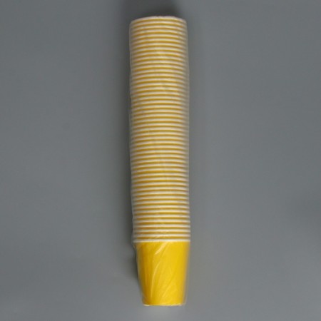 A single -single glass, monophonic, yellow color, 250 ml, 50 pcs-4