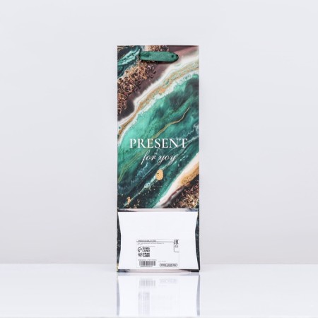Package laminated for a bottle "Marble", 13 x 36 x 10 cm-2