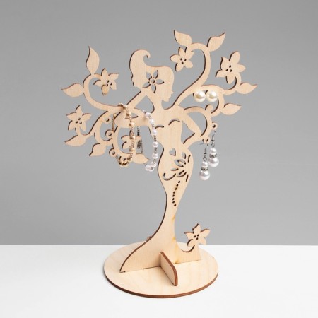 Story for jewelry "Forest Fairy" 25 × 12, thickness 3 mm, beige color