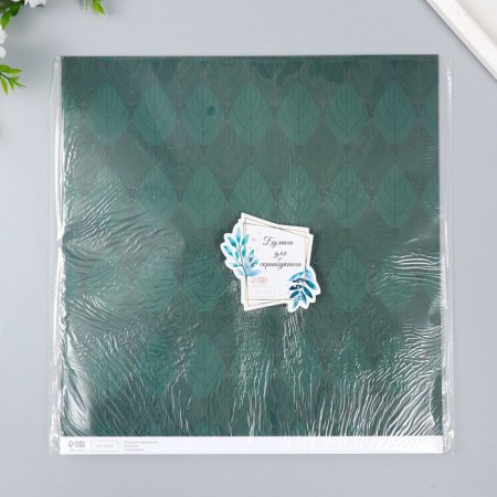 Scrapbooking paper bilateral "monsters and leaves" density 180 g 30.5x32 cm-5