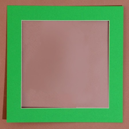 Paspartt frame size 24 × 24 cm, transparent sheet, adhesive tape, green color-2