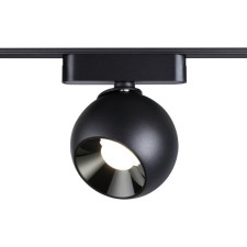 Трековый светильник для низковольтного шинопровода Novotech. Smal, 12Вт, Led, 111х115х100 мм, цвет чёрный