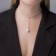 The necklace with pearls "chain" Olympia, white color in gold, 32 cm