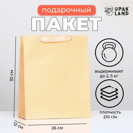 Laminated packet "Beige", 26 x 32 x 12 cm