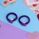 Hair elastic band "Fairy" (set 2 pcs) cherries, 3.5 cm, purple