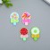 Decor for creativity rubber "Lollipop with a bow" set of 12 pcs MIX 3.2x2.2 cm