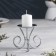 Summary "Vesel N" metal per candle, 9.5x7.6 cm, chrome