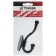 Hook furniture tundra TKD032, two -rod, black metallic
