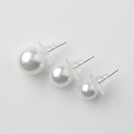 Cuts set 3 pairs "pearl" rotation, white color-5