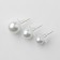 Cuts set 3 pairs "pearl" rotation, white color