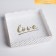 Cookie box, confectionery packaging with PVC lid, love, 15 x 15 x 3 cm