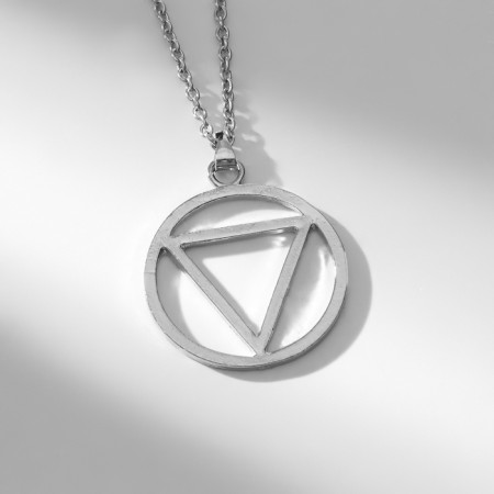 Japan's pendant triangle in the ring, the color is silver, 56 cm-3