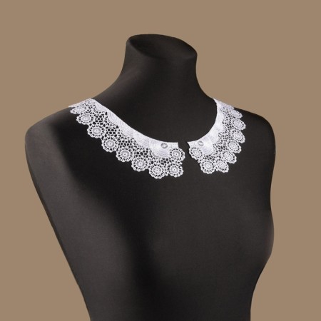 Collar sewing, guipyur, 22 × 6.5 cm, white color-5