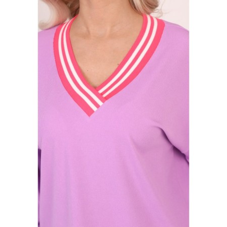 Female suit, size 54, lilac color-15