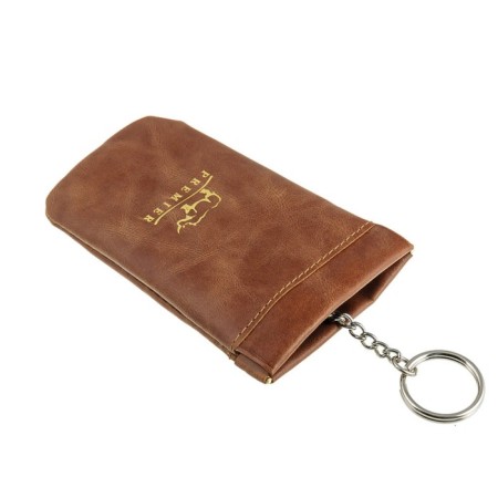 Key on the button, brown color