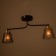Adele chandelier 2x40W E27 Black/gold 45x12x25cm
