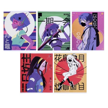 Notebook of 48 sheets in the Calligrata "AnimeArt" line, cover coated cardboard, VD-pound, block offset, mix