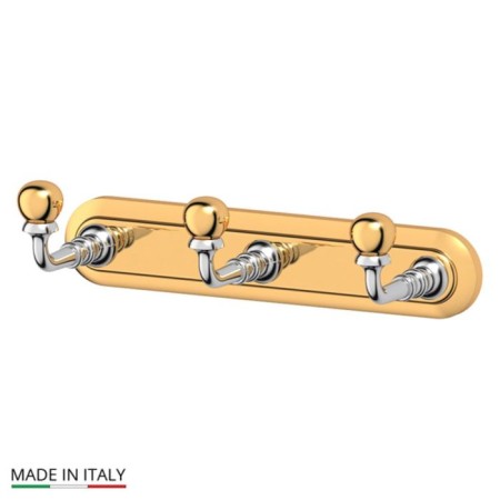 3sc hanger, 3 hooks, chrome/gold, 17 cm
