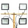 Feater LED Feron, LL-506, IP65, 50 W, 482x430x1720 mm, glow cold white