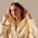 Terry robe with a hood Women's SL Home: Basic "Ivory", Rr. M, 100% HL, 420 g/m2