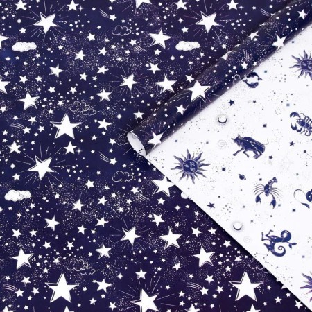 Paper packing glossy bilateral "Heavenly Stories", 0.5 x 0.7 m, 80 g/m