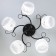 Milava chandelier 5he27 40W black-chromium 62x62x27 cm Bayerlux