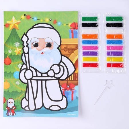New Year's radiant fresco "New Year! Santa Claus ", 21 x 29.7 cm-1
