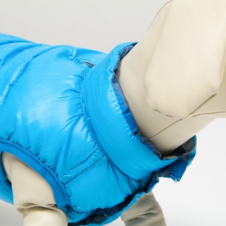 Dog jacket two -sided with print, size 10 (DS 25 cm, OG 34 cm, Osh 24 cm), Blue-4